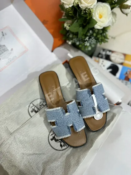 에르메스 데님 오란 슬리퍼 94011