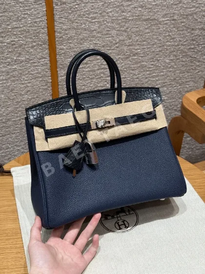 에르메스 버킨 25 블루 사파이어 가방 144421