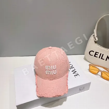미우미우 데님 자수 버킷 햇 81165