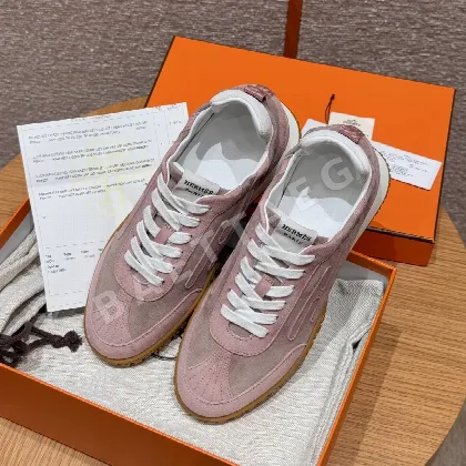 에르메스 스니커즈 로즈 샤모아 트레이닝 189048