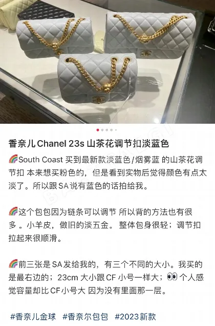 샤넬 스모키 블루 가방 35355