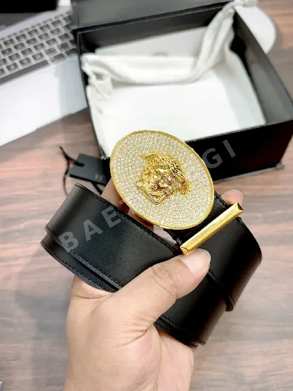 베르사체 메두사 버클 가죽 벨트 58199
