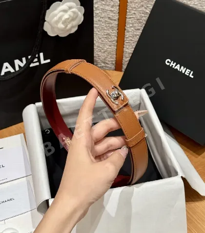 샤넬 가죽 회전식 더블 C 벨트 177310
