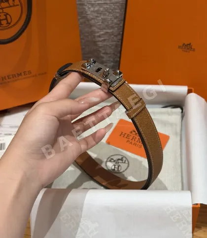 에르메스 앱송 카프 스킨 메탈 버클 벨트 176586