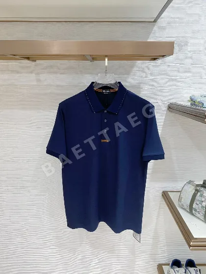 제냐 비즈니스 캐주얼 메시 크루넥 반팔 셔츠 88327