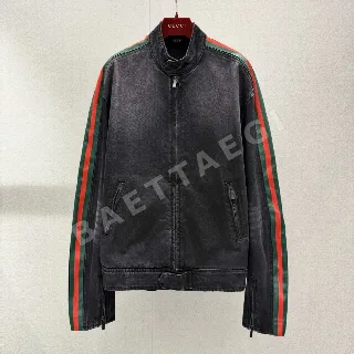 구찌 웨빙 코튼 데님 자켓 186775