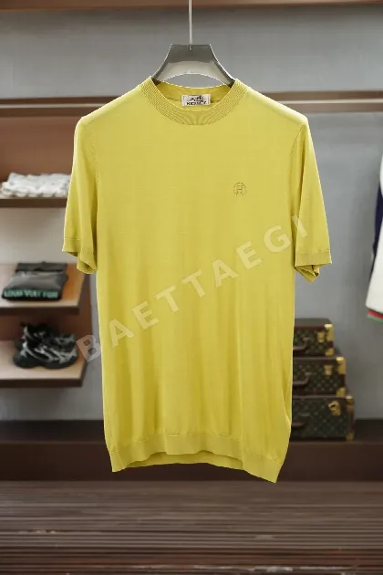 에르메스 Yili 자카드 라운드넥 반팔티셔츠 156376