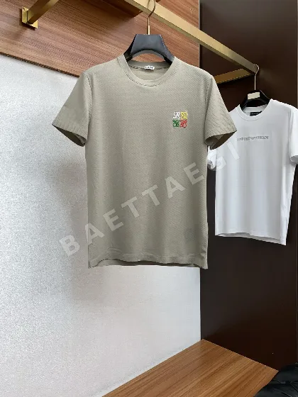 로에베 코튼 크루넥 남성 반팔 티셔츠 48370