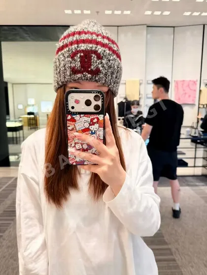 샤넬 스트라이프 패턴 니트 비니 모자 185367