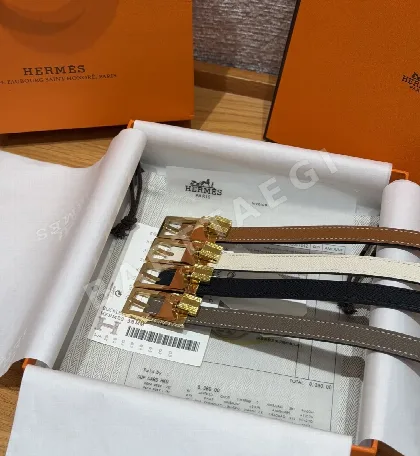 에르메스 럭키 H 자물쇠 장식 15mm 리버시블 벨트 176435