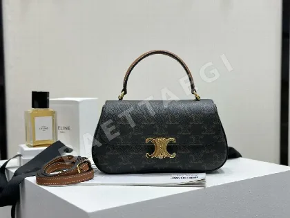셀린느 레트로 로고 프린트 송아지가죽 핸드백 86159