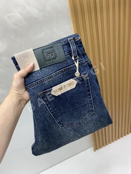 톰포드 남성 슬림핏 데미지 워시 데님 바지 115534