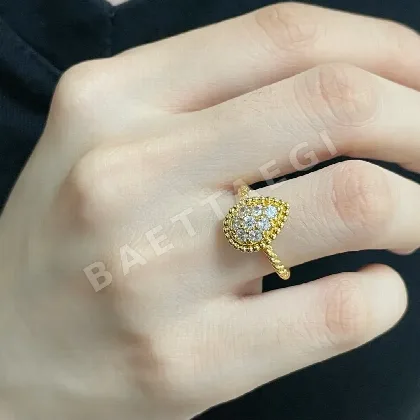 부쉐론 비즈 커팅 다이아몬드 티어드롭 반지 63258