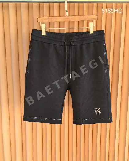 몽클레르 로고 자수 코튼 반바지
