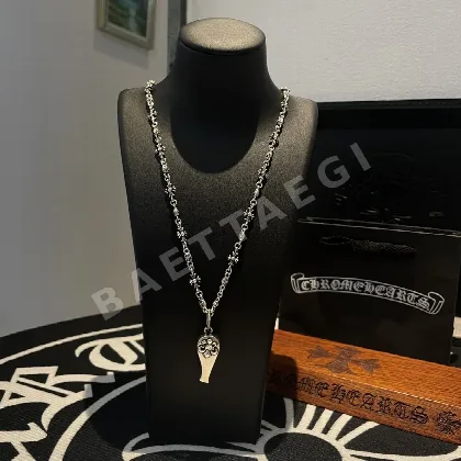 크롬하츠 크로스 플라워 홀러 펜던트 목걸이 124921