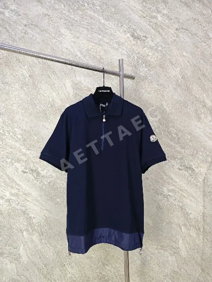 몽클레르 로고 패치 반팔 티셔츠