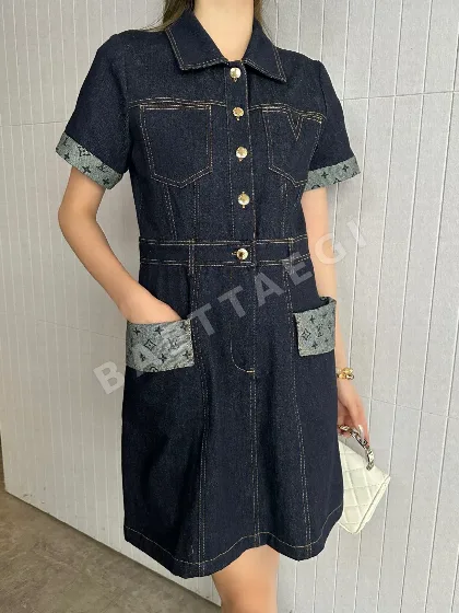 루이비통 데님 반팔 원피스 41417