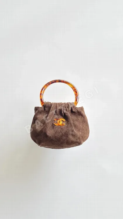 샤넬 호피 손잡이 스웨이드 미니 핸드백 35841