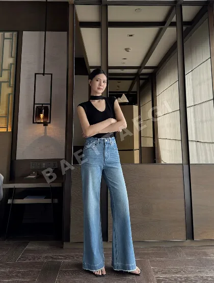 셀린느 와이드 스트레이트 데님 바지