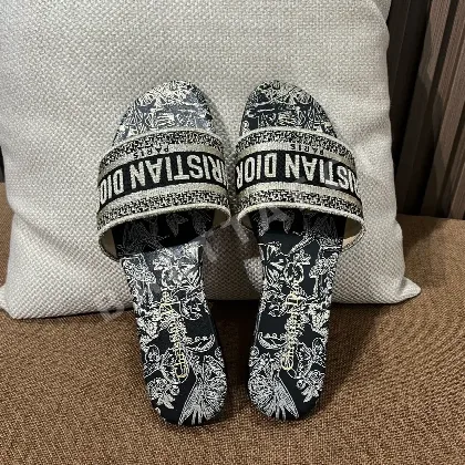 디올 자수 캔버스 샌들 141789