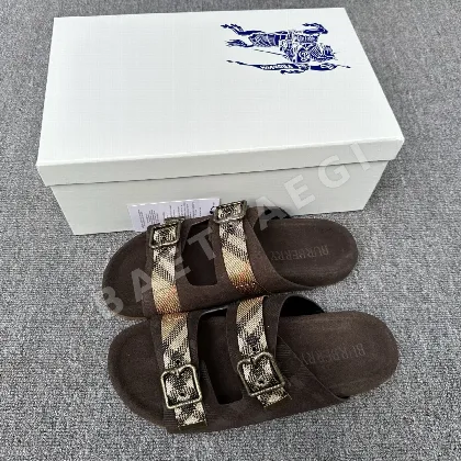 버버리 더블 스트랩 남성 슬리퍼 113435