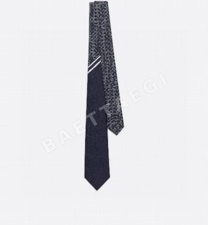 디올 D 카나주 패턴 넥타이 112457