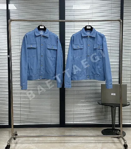 톰브라운 카키 스티치 데님 워크 자켓 46767