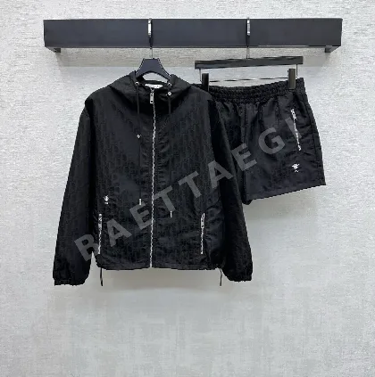 디올 자카드 후드 재킷 세트 54218