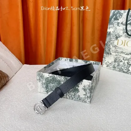 디올 골드 메탈 링 CD 버클 송아지가죽 벨트 59649