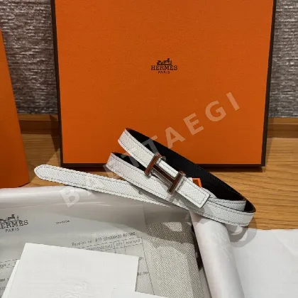 에르메스 미니 H 버클 양면 가죽 벨트 176022