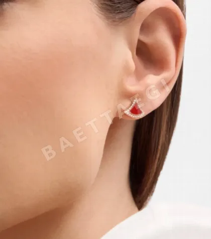 불가리 레드 아게이트 귀걸이 64842