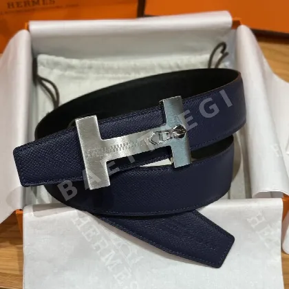 에르메스 H 버클 양면 가죽 벨트 175381