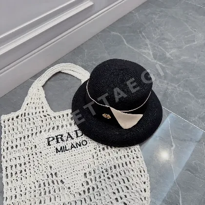 프라다 꼬임 린넨 햇모자 84756
