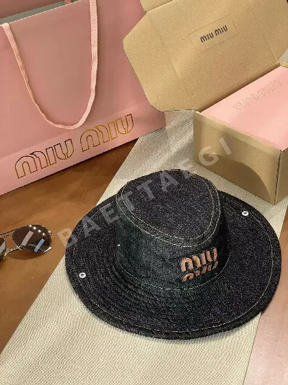 미우미우 데님 버킷햇 모자 80930