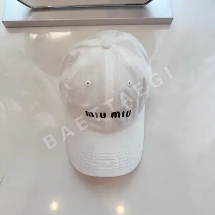 미우미우 코튼 자수 캔디 컬러 베이스볼 캡 80994