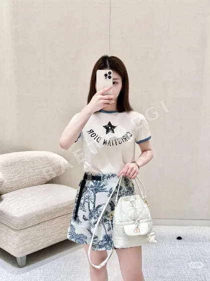 디올 여성 자카드 반팔 베스트 54472