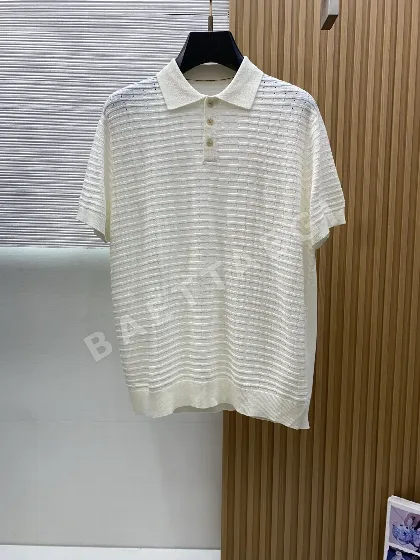 로로피아나 남성 린넨 혼방 반팔 카라 셔츠 48137