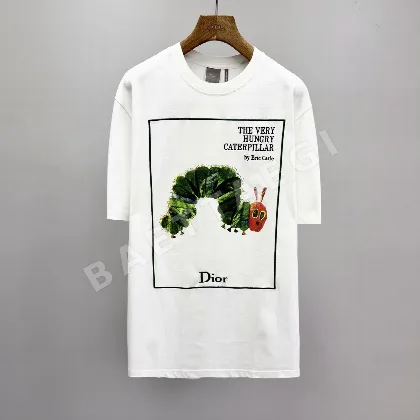 디올 북커버 자수 코튼 반팔 티셔츠 113930