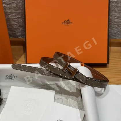에르메스 미니 H 버클 양면 가죽 벨트 176007