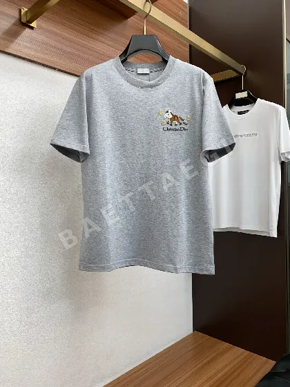 디올 크루넥 코튼 남성 반팔 티셔츠 47417