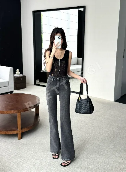 샤넬 플레어 청바지 여성 바지 137817