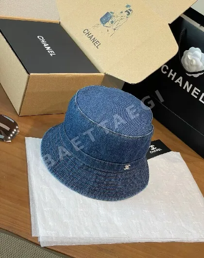 샤넬 데님 카우보이 버킷햇 모자 82038