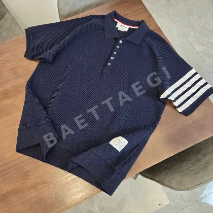 톰브라운 워터 리플 코마 코튼 반팔 티셔츠 50266