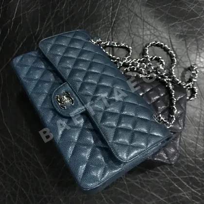 샤넬 캐비어 실버 체인 숄더백 34976