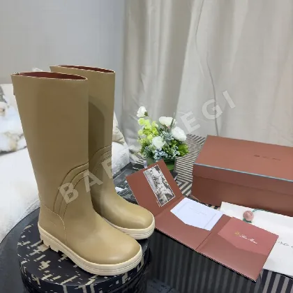 로로피아나 레이크사이드 카프스킨 미드카프 부츠 94197
