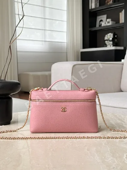 샤넬 26a 파랑 핑크 골드 가방 143433