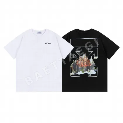 오프화이트 뉴 루즈핏 남성 반팔 티셔츠 87360