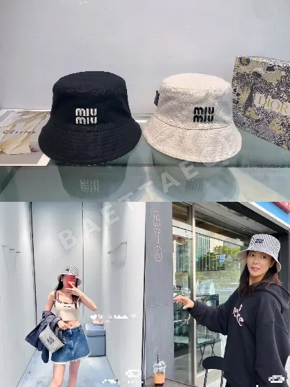 미우미우 캔버스 피셔맨 햇 80990