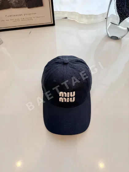 미우미우 컬러풀 코튼 베이스볼 모자 80792