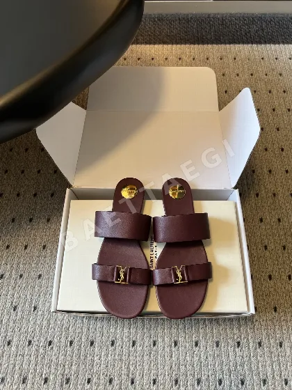 생로랑 더블 스트랩 플랫 샌들 75004